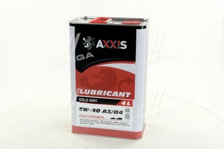 Масло моторн. 5W-40 A3/B4 Gold Sint (Канистра 4л) AXXIS AX-2025