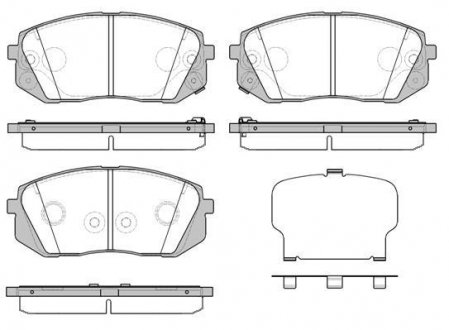 Колодки гальмівні (передні) Hyundai Sonata VI/VII 09-/Tucson 15-/ Kona 17- /Kia Pro Ceed 18-/ Sportage 15- (Mando) REMSA 130252