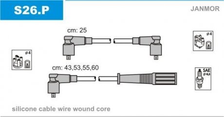 Дроти запалення, набір Janmor S26P (фото 1)