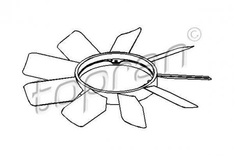 Крильчатка вентилятора TOPRAN / HANS PRIES 401000 (фото 1)