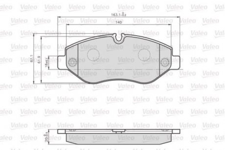 Колодки гальмівні DB P. SPRINTER 06- Valeo 872192
