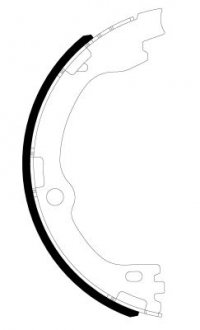 Колодки ручника Kia Sorento 15- (188.8x26) HELLA 8DA355051301