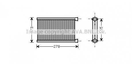 Радіатор пічки AVA COOLING BW6344