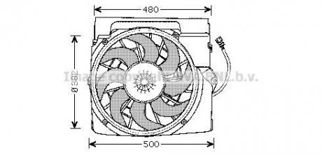 Вентилятор, охлаждение двигателя AVA COOLING BW7511