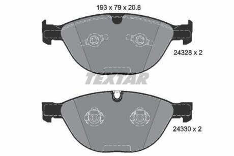 Гальмівні колодки, дискове гальмо (набір) TEXTAR 2432801