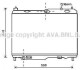 Радіатор, Система охолодження двигуна AVA COOLING FD2442 (фото 1)