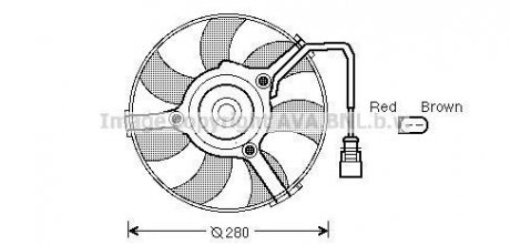 Вентилятор, охлаждение двигателя AVA COOLING AI7516 (фото 1)