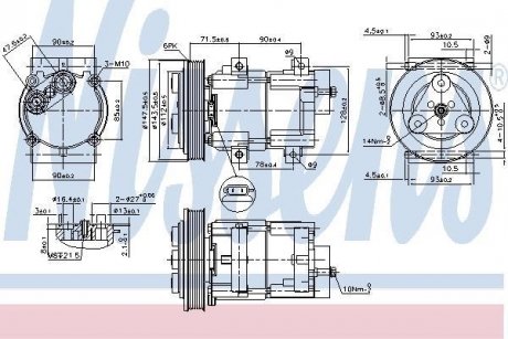 Компресор кондиціонера NISSENS 89190