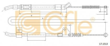 Трос ручного гальма COFLE 171513