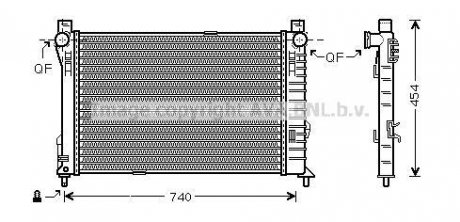 Радіатор, охолодження двигуна AVA COOLING MS2338