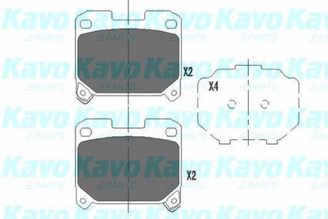 Гальмівні колодки, дискове гальмо (набір) KAVO KBP9063