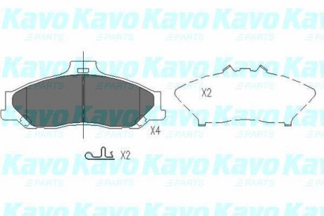 Гальмівні колодки, дискове гальмо (набір) KAVO KBP4510 (фото 1)