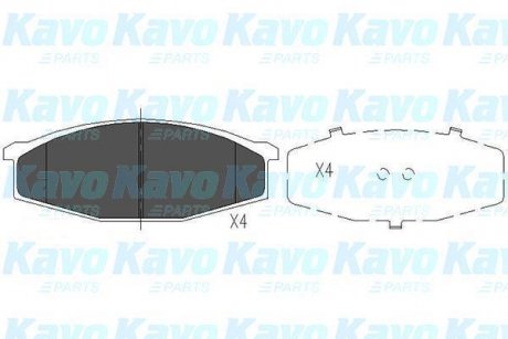 Гальмівні колодки, дискове гальмо (набір) KAVO KBP6501