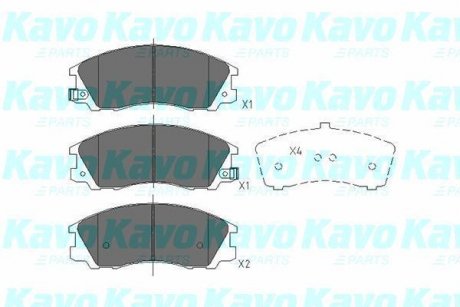 Гальмівні колодки, дискове гальмо (набір) KAVO KBP3016