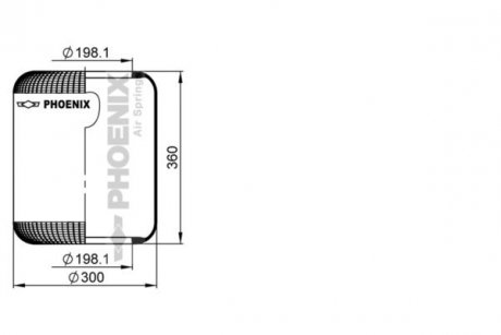 Кожух пневматической рессоры PHOENIX 1E32