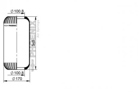 Кожух пневматической рессоры PHOENIX 1E14