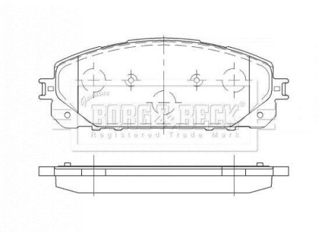 Гальмiвнi колодки дисковi BORG & BECK BBP2485