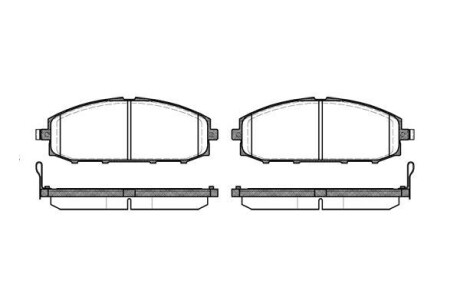 Гальмівні колодки, дискове гальмо (набір) WOKING P6113.04