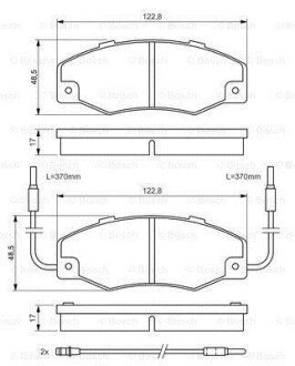 Гальмівні колодки, дискове гальмо (набір) BOSCH 0986460953