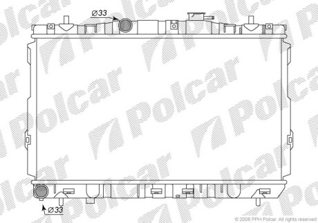 Радіатор двигуна Polcar 4013081X (фото 1)