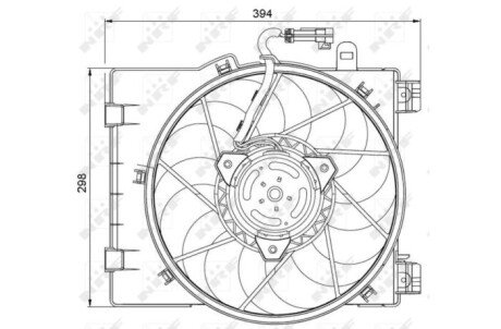 Вентилятор, охлаждение двигателя NRF 47063