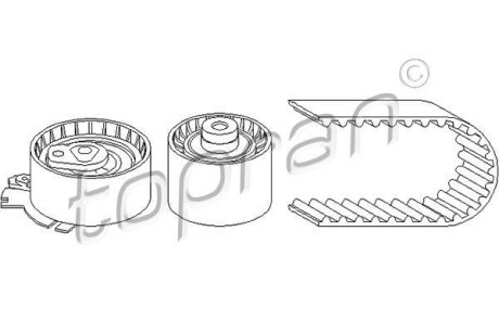 Комплект ГРМ (ремінь + ролик) TOPRAN / HANS PRIES 722797 (фото 1)