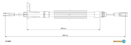 Трос ручного гальма ADRIAUTO 270265
