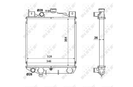Радіатор NRF 53350 (фото 1)