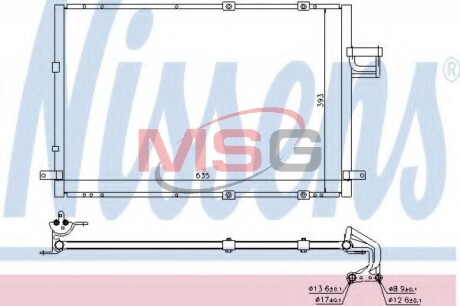 Радіатор кондиціонера NISSENS 94637