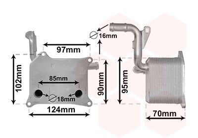 Радиатор масляный RS4/ A5/ A6/ Touareg 4.2i VAN WEZEL 03013705