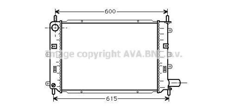 Радіатор, охолодження двигуна AVA COOLING FD2151