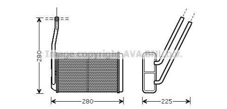 Радіатор пічки AVA COOLING AU6177