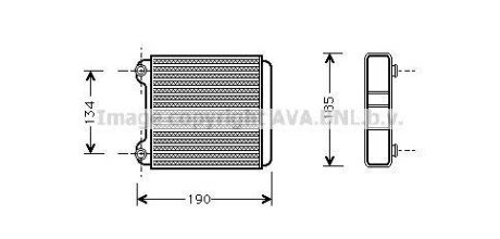 Радіатор пічки AVA COOLING AI6183