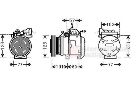 Компресор кондиціонера VAN WEZEL 8200K208