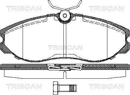 Гальмівні колодки, дискове гальмо (набір) TRISCAN 811014174