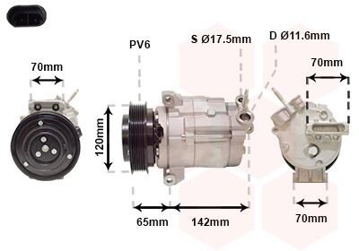 Компресор кондиціонера CHEVROLET VAN WEZEL 0800K063