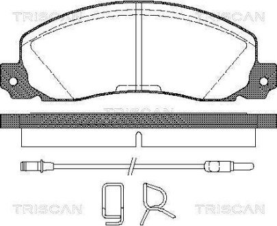 Гальмівні колодки, дискове гальмо (набір) TRISCAN 811025846