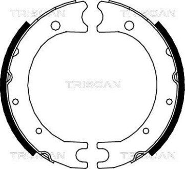 Гальмівні колодки ручного гальма TRISCAN 810013036