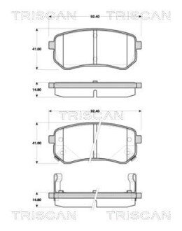 Колодки гальмівні дискові TRISCAN 811018018