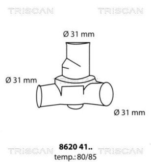 Термостат системи охолодження TRISCAN 86204180