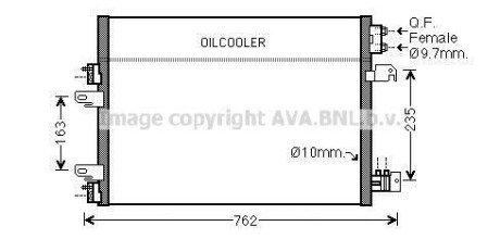 Конденсатор кондиционера JEEP COMPASS/ DODGE CALIBER (06-) (AVA) AVA COOLING JE5060D