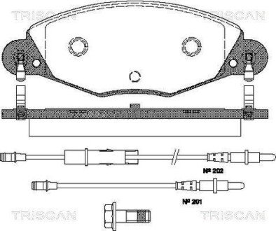 Колодки гальмівні передні TRISCAN 811028018