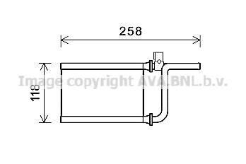 Радіатор обігрівача MITSUBISHI MONTERO (2007) 3.2 DID (Ava) AVA COOLING MTA6254