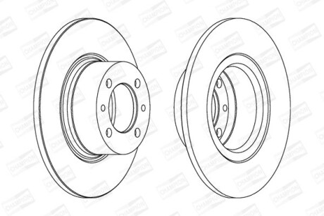 Диск тормозной ВАЗ 2101 передн. (2 шт.) CHAMPION 561074CH
