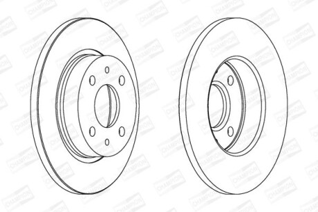Диск тормозной ВАЗ 2108 передн. (2 шт.) CHAMPION 561388CH