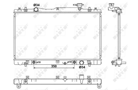 Радіатор, охолодження двигуна NRF 53063