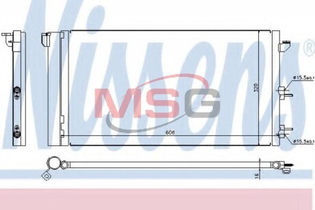 Радіатор кондиціонера NISSENS 94670