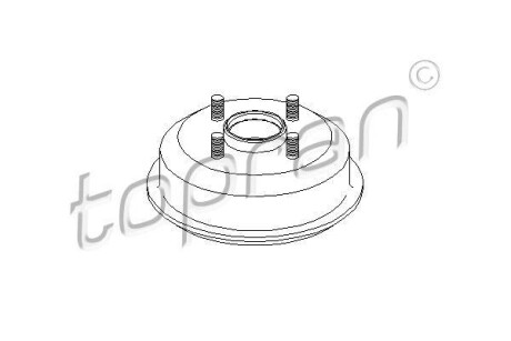 Гальмівний барабан TOPRAN / HANS PRIES 301015