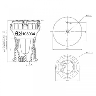 Пневмоподушка FEBI BILSTEIN 108034 (фото 1)