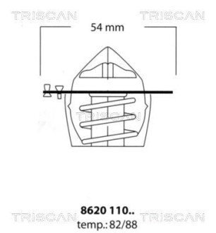 Термостат системи охолодження TRISCAN 862011088